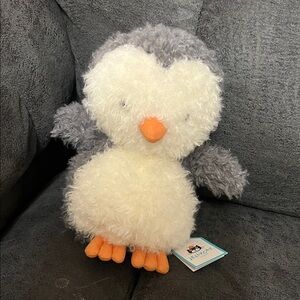 Plush Penguin Toy - Gray and White
